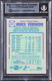 Flames Mike Vernon Authentic Signed 1990 Topps #351 Card BAS Slabbed