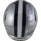 Michael Irvin Autographed/Signed Dallas Cowboys Pro Helmet Beckett Witness 49587
