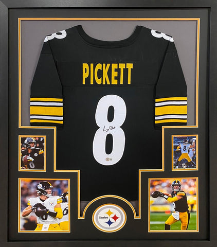 Kenny Pickett Autographed Signed Framed Pittsburgh Steelers Black Jersey BECKETT