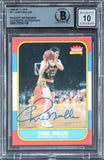 Warriors Chris Mullin Signed 1986 Fleer #77 Rookie Card Auto 10! BAS Slabbed