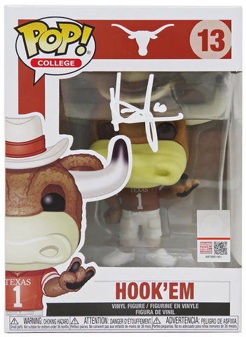 Vince Young Signed Texas 'Hook Em' Mascot NCAA Funko Pop Doll #13- (SS COA)