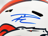 Russell Wilson Auto Broncos Flat Matte White Full Size Rep Speed Helmet Fanatics