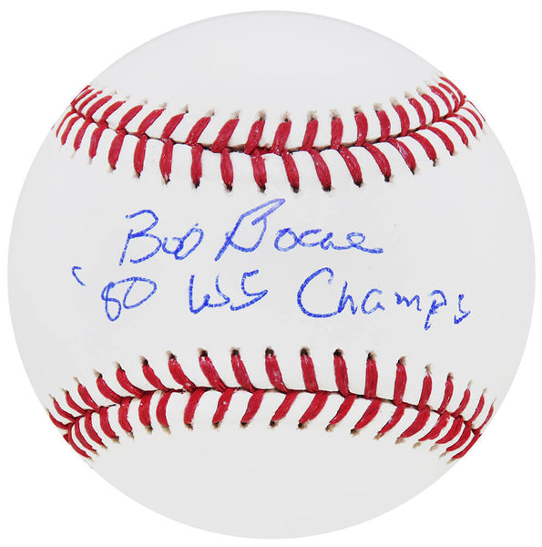 Bob Boone Signed Rawlings MLB Baseball w/80 WS Champs - (SCHWARTZ COA)