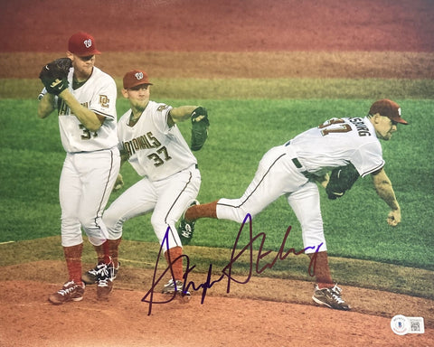 Stephen Straburg Signed 11x14 Washington Nationals Photo BAS