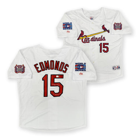 Jim Edmonds Autographed St Louis Cardinals 2006 World Series Jersey Beckett