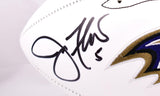 Joe Flacco Autographed Baltimore Ravens Logo Football w/SB MVP-Beckett W Holo