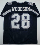 Darren Woodson Autographed Blue Dbl Stitch Pro Style Jersey *8- JSA Witness Auth