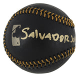 Royals Salvador Johan Perez Diaz Full Name Signed Black Oml Baseball w/ Case BAS