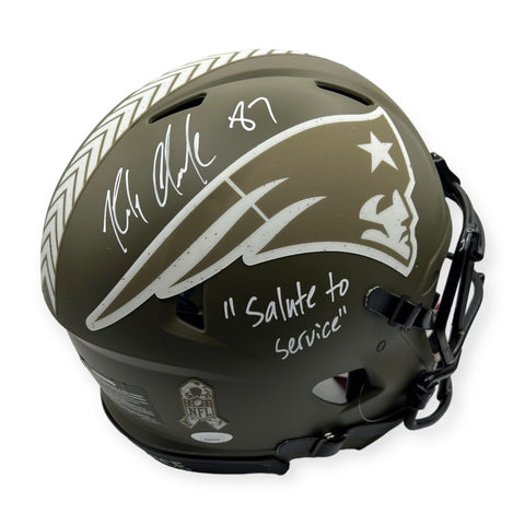Rob Gronkowski Signed Autographed Authentic STS Pats Helmet w/ Inscription JSA