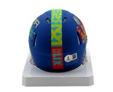 Josh Sweat Signed/Autographed Blue Super Bowl LIX Mini Helmet Eagles BAS 192759