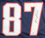Rob Gronkowski New England Signed Alternate Blue Football Jersey PSA/DNA Holo