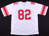 Mario Manningham Signed N.Y. Giants Jersey (JSA COA) U.of Michigan Wide Receiver