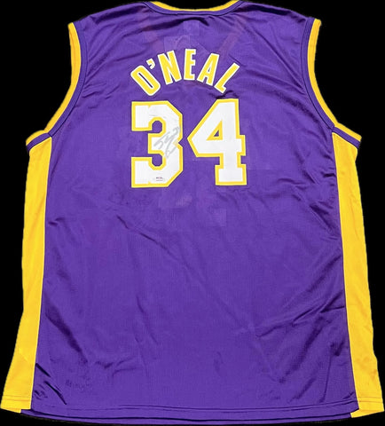 Shaquille O'Neal Signed Jersey PSA Los Angeles Lakers Autographed