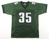 Boston Scott Signed Philadelphia Eagles Jersey Inscribd Fly Eagles Fly (PSA COA)