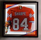Shannon Sharpe Autographed Denver Broncos Custom Jersey Lighted Framed Beckett