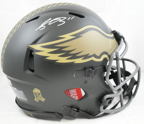 A.J. Brown Signed Eagles F/S Salute 2025 Speed Authentic Helmet - Beckett W Holo