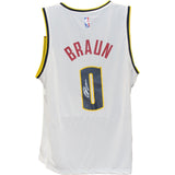 Christian Braun Autographed Denver Nuggets Fast Break White Jersey Beckett 49138