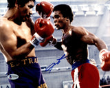 Sugar Ray Leonard Autographed 8x10 Photo vs. Augustin Estrada Beckett U84485