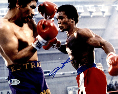Sugar Ray Leonard Autographed 8x10 Photo vs. Augustin Estrada Beckett U84485