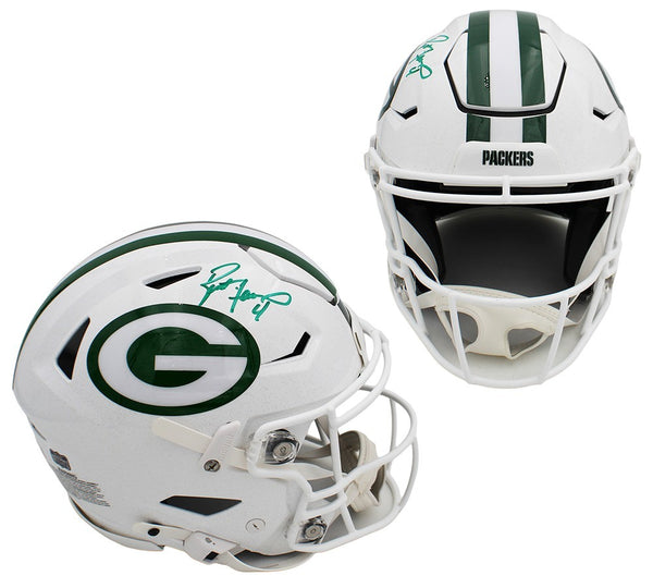 Brett Favre Signed Green Bay Packers SpeedFlex Authentic Alt White NFL Helmet
