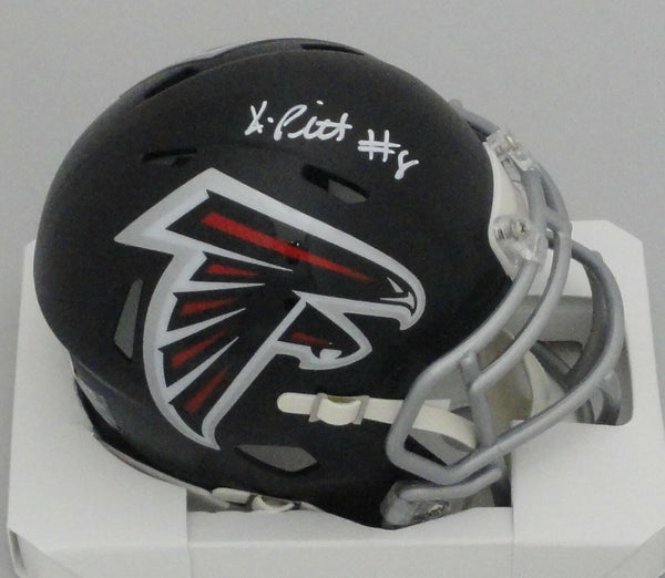 Falcons KYLE PITTS Signed Riddell Speed Mini Helmet AUTO - BAS