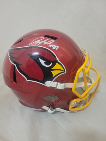 ANQUAN BOLDIN SIGNED ARIZONA CARDINALS FLASH SPEED REP HELMET BECKETT QR