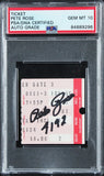 Pete Rose "4192" Signed Career Hit Record Breaking Ticket Stub Auto 10! PSA Slab