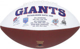 Darren Waller & Daniel Jones New York Giants Dual-Signed White Panel Football