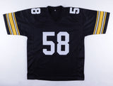 Jack Lambert Signed Pittsburgh Steelers Jersey Insc "HOF 90" (JSA) Steel Curtain