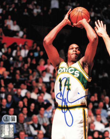 Sam Perkins Autographed 8x10 Photo Seattle Supersonics Beckett BAS QR #BS36829