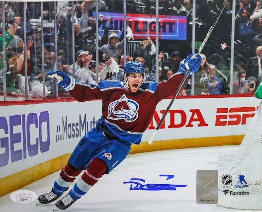 Devon Toews Autographed Colorado Avalanche 8x10 Celebration Photo - JSA COA