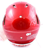 Derek TJ JJ Watt Signed Wisconsin F/S Flash Speed Authentic Helmet- BA W Holo