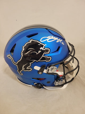 JARED GOFF SIGNED DETROIT LIONS F/S ALT SPEEDFLEX AUTHENTIC HELMET FANATICS QR