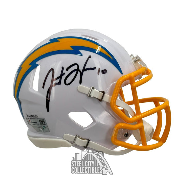 Justin Herbert Autographed Los Angeles Speed Mini Football Helmet - Fanatics