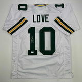 Autographed/Signed Jordan Love Green Bay White Jersey Beckett BAS COA