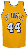 Jerry West (LAKERS) Signed Gold Custom Basketball Jersey - (SCHWARTZ SPORTS COA)