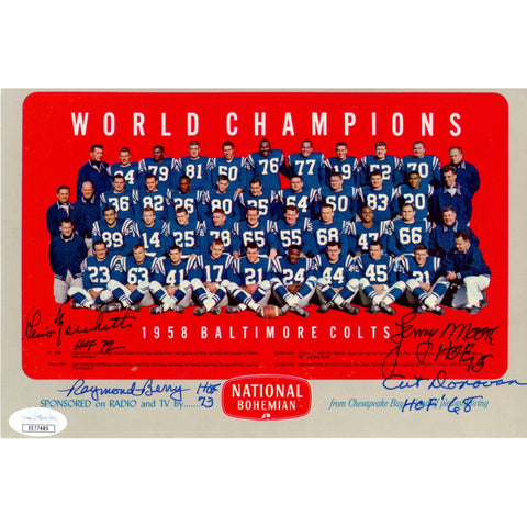 Moore Donovan Marchetti Berry Signed Baltimore Colts 6x9 Photo JSA 55130