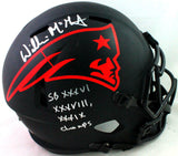 Willie McGinest Autographed Patriots F/S Eclipse Helmet w/ 3X SB Champs - Becket