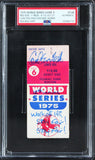 Red Sox Carlton Fisk Signed 1975 World Series Game 6 Ticket Stub PSA/DNA Slabbed