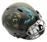 Steve Smith Sr. Signed Carolina Panthers Speed Authentic STS NFL Helmet Insc.
