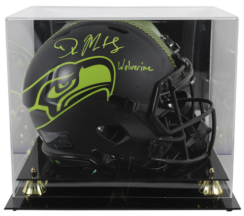 Seahawks DK Metcalf Signed Eclipse F/S Speed Proline Helmet w/ Case BAS Witness