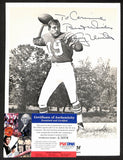Johnny Unitas HOF Signed/Inscr 8x11 Golden Arm Restaurant Photo PSA/DNA 198857