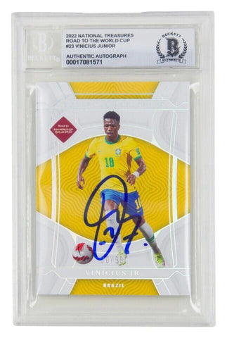 Vinicius Jr Signed 2022 Panini National Treasures World Cup - BGS Authentic
