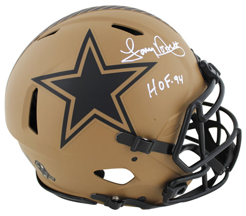 Cowboys Tony Dorsett "HOF 94" Signed STS II F/S Speed Proline Helmet BAS Witness