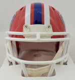 DREW BLEDSOE SIGNED BUFFALO BILLS THROWBACK SPEED MINI HELMET BECKETT