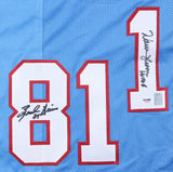 Warren Moon Signed Houston Oilers Jersey Inscribed "HOF 06" (PSA) 9xPro Bowl Q.B