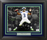 Russell Wilson Signed Framed 16x20 Photo Seahawks 1st Game Spotlight RW Holo