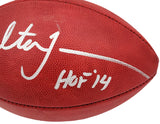 Walter Jones Signed Official NFL Leather Football Seahawks "HOF 14" MCS Holo