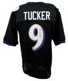 Justin Tucker Signed/Autographed Ravens Black Custom Jersey Beckett 164215