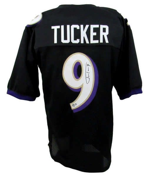 Justin Tucker Signed/Autographed Ravens Black Custom Jersey Beckett 164215